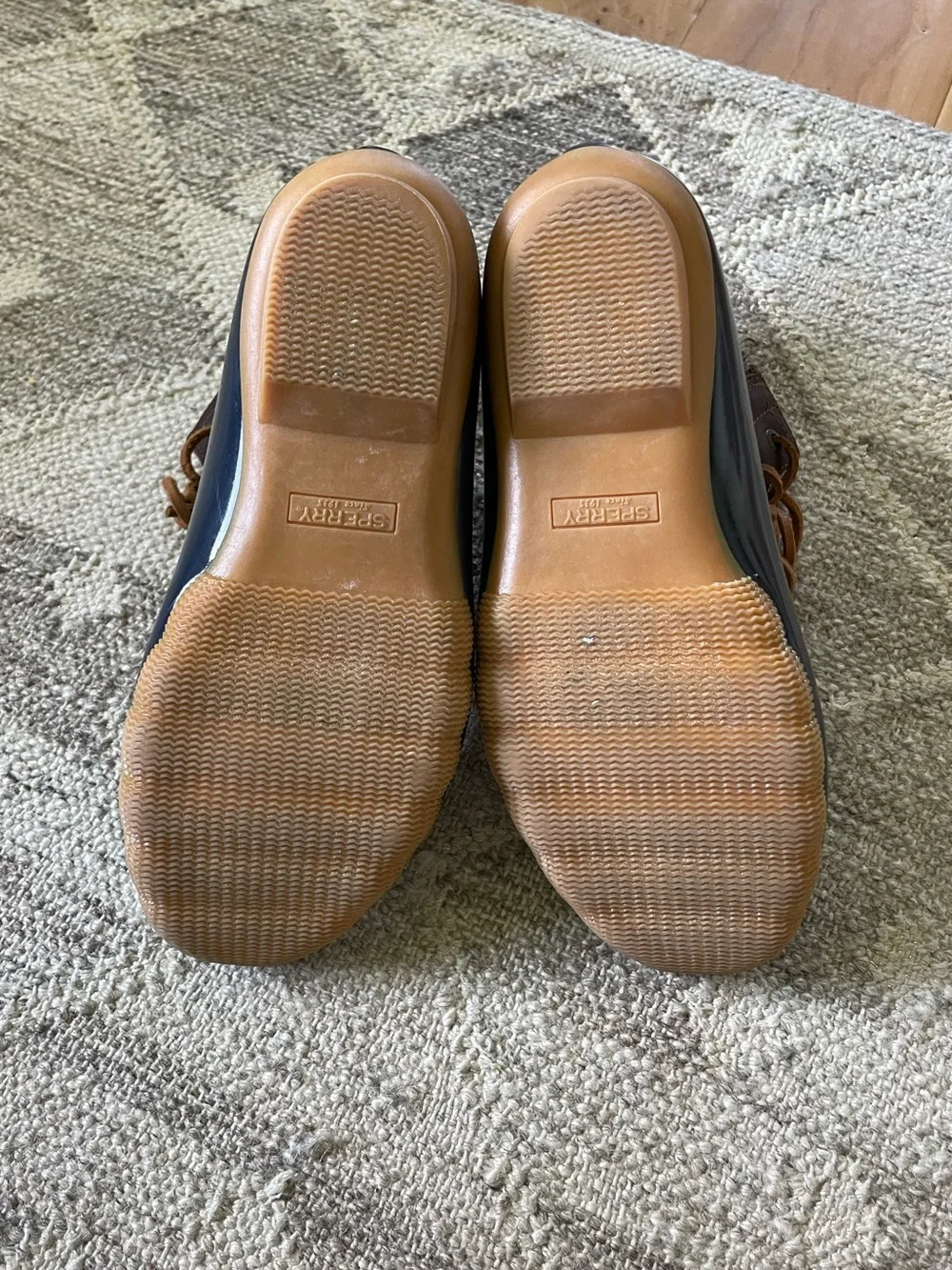 Sperry Women’s Navy and Brown Waterproof Duck Boots